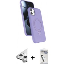 Marsilyan™- iPhone 11 Kılıf Iz Işık Koleksiyonu - Şeffaf Uv Polymer Nano Ekran Koruyucu + Raze Metal Kamera Lens - Gs