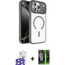 Marsilyan™- iPhone 17 Pro Max Kılıf Kıvılcım Prime - Şeffaf 360 Full Body Arka Koruyucu + Bilvis Titan Kamera Lens - Lt