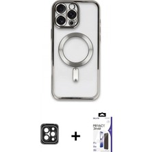Marsilyan™- iPhone 16 Pro Max Kılıf Nova Işık Özel Seri - Siyah Bilvis 3x Ar Hayalet Cam Ekran Koruyucu + Pvd Metal Kamera Lens - Sh