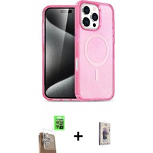 Marsilyan™- iPhone 16 Pro Kılıf Nova Asil Prime - Siyah Bilvis 3D Cam Ekran Koruyucu + Raze Metal Kamera Lens - Cltm
