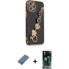 Marsilyan™- iPhone 12 Pro Kılıf Nova Işık Prime - Şeffaf 360 Full Body Arka Koruyucu + Metal Kamera Lens Koruma Cam - Akyl