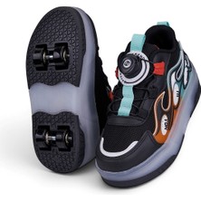 Nstil Unisex Çocuk Spor Ayakkabı Akıllı Bağcıklı Çıkarılabilen Patenli Işıklı Rahat Sneaker 030