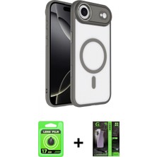 Marsilyan™- iPhone 17 Air Kılıf Kıvılcım Prime - Siyah 360 Mat Full Body Arka Koruyucu + Raze Metal Kamera Lens - Sh