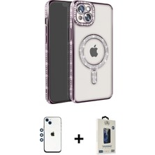 Marsilyan™- iPhone 14 Kılıf Zirve Doku Prime - Siyah Bilvis Hayalet Cam Ekran Koruyucu + Shine Kamera Lens - Mı