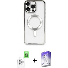 Marsilyan™- iPhone 16 Pro Kılıf Nova Işık Özel Seri - Siyah Bilvis 5in1 3D Magic Cam Ekran Koruyucu + Raze Metal Kamera Lens - Bz