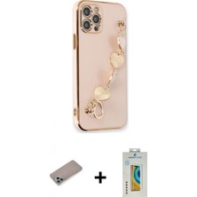 Marsilyan™- iPhone 12 Pro Max Kılıf Nova Işık Prime - Siyah Polymer Nano Ekran Koruyucu + Shine Kamera Lens Koruma Cam - Sabe