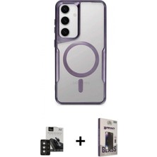 Marsilyan™- Galaxy S24 Kılıf Yadigar Klasik Özel Seri - Siyah Bilvis Hayalet Cam Ekran Koruyucu + Pvd Metal Kamera Lens - Tngı