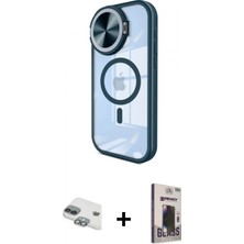 Marsilyan™- iPhone 11 Kılıf Kıvılcım Modern Koleksiyonu - Siyah Bilvis Hayalet Cam Ekran Koruyucu + Pers Alüminyum Kamera Lens - Yl