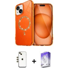 Marsilyan™- iPhone 14 Kılıf Kıvılcım Form Prime - Siyah Bilvis 5in1 3D Magic Cam Ekran Koruyucu + Shine Kamera Lens - Gd