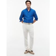 Tommy Hilfiger Pıgment Dyed Lı Solıd Rf Shırt Erkek Mavi Gömlek - MW0MW41530
