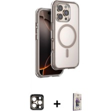 Marsilyan™- iPhone 16 Pro Max Kılıf Zirve Klasik Prime - Siyah Bilvis 3D Cam Ekran Koruyucu + Pvd Metal Kamera Lens - Gd