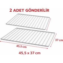 Serhat Deniz Alpina Ankastre Fırın Uyumlu Izgarası 45,5 cm x 37 cm 2 Adet