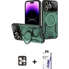 Marsilyan™- iPhone 16 Pro Max Kılıf Kıvılcım Modern Serisi - Siyah Bilvis 3x Ar Hd Cam Ekran Koruyucu + Pvd Metal Kamera Lens - Gd