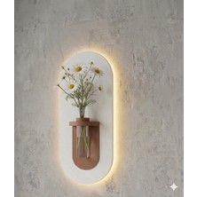 Dedeler Dekor Pilli Led’li Dekoratif Raf 30X65 Modern Saksılı  Çiçeklik
