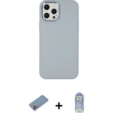 Marsilyan™- iPhone 12 Pro Max Kılıf Çekirdek Çizgi - Siyah Joko Magic 5d Cam + Shine Kamera Lens Koruma Cam - Pe