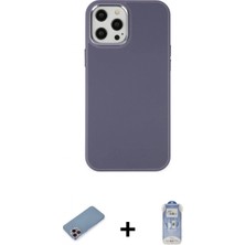 Marsilyan™- iPhone 12 Pro Max Kılıf Çekirdek Çizgi - Siyah Joko Magic 5d Cam + Shine Kamera Lens Koruma Cam - Pe