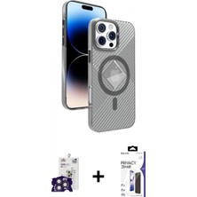 Marsilyan™- iPhone 16 Pro Max Kılıf Nova Modern Prime - Siyah Bilvis 3x Ar Hayalet Cam Ekran Koruyucu + Bilvis Titan Kamera Lens - Tmgı