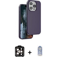 Marsilyan™- iPhone 15 Pro Max Kılıf Kıvılcım Çizgi Serisi - Siyah Joko Magic 5d Cam + Pvd Metal Kamera Lens - Tu