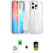 Marsilyan™- iPhone 16 Pro Kılıf Nova Işık Koleksiyonu - Siyah Buffer Cam Ekran Koruyucu + Raze Metal Kamera Lens - Bz