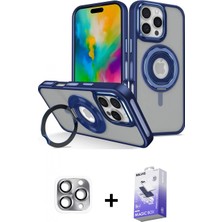 Marsilyan™- iPhone 16 Pro Max Kılıf Nova Minimal Serisi - Siyah Bilvis 5in1 5d Magic Hayalet Cam Ekran Koruyucu + Pers Alüminyum Kamera Lens - Gı