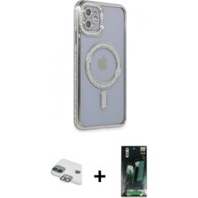 Marsilyan™- iPhone 11 Kılıf Zirve Doku Prime - Şeffaf 360 Full Body Arka Koruyucu + Pers Alüminyum Kamera Lens - Yl