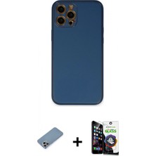 Marsilyan™- iPhone 12 Pro Max Kılıf Yadigar Klasik - Şeffaf Temperli Cam Ekran Koruyucu + Shine Kamera Lens Koruma Cam - Gı