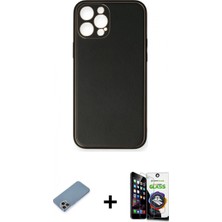 Marsilyan™- iPhone 12 Pro Max Kılıf Yadigar Klasik - Şeffaf Temperli Cam Ekran Koruyucu + Shine Kamera Lens Koruma Cam - Gı