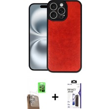 Marsilyan™- iPhone 16 Pro Max Kılıf Kıvılcım Işık Serisi - Siyah Bilvis 3x Ar Hayalet Cam Ekran Koruyucu + Raze Metal Kamera Lens - Cltm