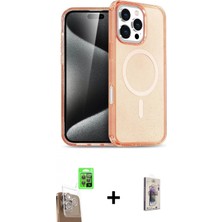 Marsilyan™- iPhone 16 Pro Kılıf Nova Asil Prime - Siyah Bilvis 3D Cam Ekran Koruyucu + Raze Metal Kamera Lens - Cltm