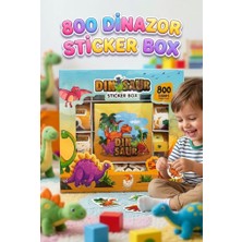 Farbu Oyuncak Dinosaur Sticker Box 800 Parça Eğitici  Dinozor Temalı Çıkartma, Not Defteri ve Origami Seti