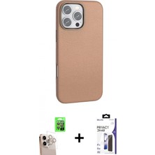 Marsilyan™- iPhone 16 Pro Max Kılıf Zirve Modern Prime - Siyah Bilvis 3x Ar Hayalet Cam Ekran Koruyucu + Raze Metal Kamera Lens - Nlgy