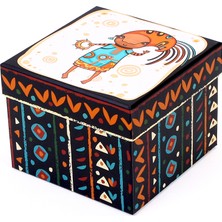 Decobox Afrıcan Dekoratif Hediye Kutusu (15x15x12 Cm.)