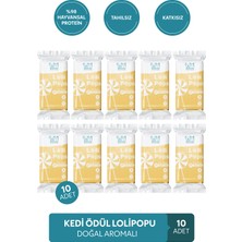 Muvicado Kedi Malt Destekli Kedi Ödül Lolipopu Kediler Için Ödül Maması Lolipop Parmesan 10 Adet