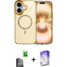 Marsilyan™- iPhone 16 Kılıf Kıvılcım Form Prime - Siyah Bilvis 5in1 3D Magic Cam Ekran Koruyucu + Raze Metal Kamera Lens - Sh