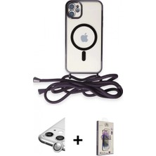 Marsilyan™- iPhone 11 Kılıf Eksen Özel Seri - Siyah Bilvis 3D Cam Ekran Koruyucu + Raze Metal Kamera Lens - Gs