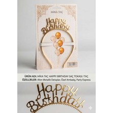 Party Express Mika Taç Happy Birthday - Altın