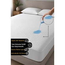 3d-fitted %100 Sıvı Su Geçirmez Tek-çift Kişilik Sessiz Full Kenar Alez Yatak Koruyucu Çocuk Alezi 120x200 cm