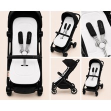 Pera Baby Bebek Arabası Minderi Beyaz (Cybex ile Tam Uyumlu)