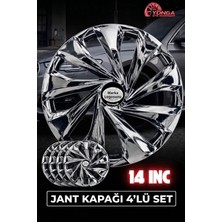 Yonga Oto Aksesuar Ford Escort Jant Kapağı 14 Inç Kırılmaz 4'lü + 4 Amblem + 8 Cırt Kelepçe