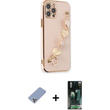 Marsilyan™- iPhone 12 Pro Kılıf Nova Işık Prime - Siyah 360 Mat Full Body Arka Koruyucu + Metal Kamera Lens Koruma Cam - Kuyl