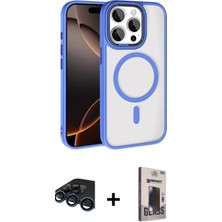 Marsilyan™- iPhone 15 Pro Max Kılıf Kıvılcım Prime - Siyah Bilvis Hayalet Cam Ekran Koruyucu + Raze Metal Kamera Lens - Lt