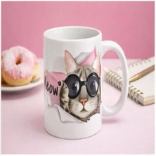 Kadorex Design Meow Kedi Tasarımlı Seramik Kupa – Sevimli ve Şık Kahve Bardağı