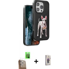 Marsilyan™- iPhone 16 Pro Max Kılıf Nova Form Koleksiyonu - Siyah Bilvis 3D Cam Ekran Koruyucu + Raze Metal Kamera Lens - Cltm