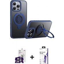 Marsilyan™- iPhone 16 Pro Max Kılıf Zirve Çizgi Prime - Siyah Bilvis 3x Ar Hd Cam Ekran Koruyucu + Bilvis Titan Kamera Lens - Gs