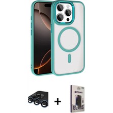 Marsilyan™- iPhone 15 Pro Max Kılıf Kıvılcım Prime - Siyah Bilvis Hayalet Cam Ekran Koruyucu + Raze Metal Kamera Lens - Lt