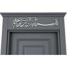 Pleksi Kapı Üzeri Için Besmele Tablo,duvar Için Besmele Tablo,gold ve Gümüş Besmele Tablo İHD0001
