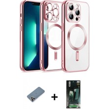 Marsilyan™- iPhone 12 Pro Kılıf Nova Işık Özel Seri - Siyah 360 Mat Full Body Arka Koruyucu + Metal Kamera Lens Koruma Cam - Mr