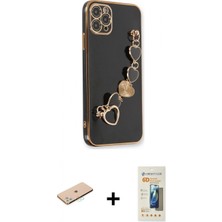 Marsilyan™- iPhone 11 Pro Max Kılıf Nova Işık Prime - Siyah 6d Mat Seramik Hayalet Nano Ekran Koruyucu + Renkli Kamera Lens Koruma Cam - Mı