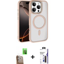Marsilyan™- iPhone 16 Pro Max Kılıf Kıvılcım Prime - Siyah Bilvis 3x Ar Hayalet Cam Ekran Koruyucu + Raze Metal Kamera Lens - Cltm