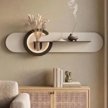 Dedeler Dekor Pilli Led’li Paris Dekoratif Raf 100X35 cm Modern Saksılı Çiçeklik